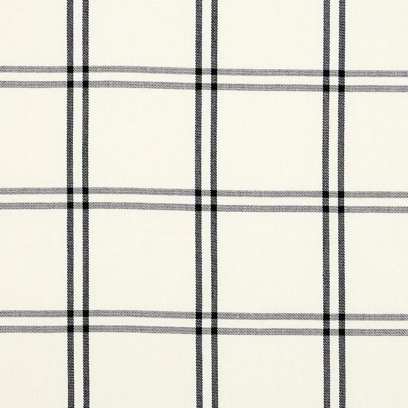 Luberon Plaid Black 55718 by Schumacher Designer Fabric New Traditional 5.38" - Swanky Fabrics -