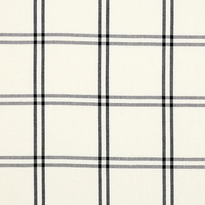Luberon Plaid Black 55718 by Schumacher Designer Fabric New Traditional 5.38" - Swanky Fabrics -