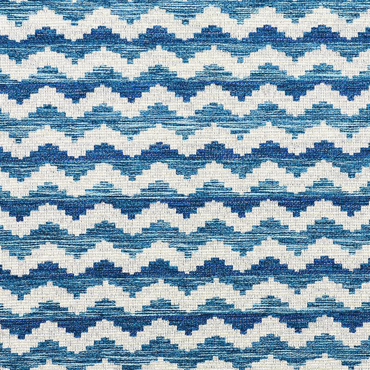 Roebuck Performance Blue 77541 by Schumacher Designer Fabric New Traditional 2.25" - Swanky Fabrics -