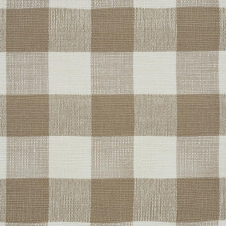 Barnes Performance Check Natural 77551 by Schumacher Designer Fabric New Traditional 6.25" - Swanky Fabrics -