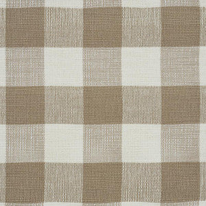 Schumacher Fabric Barnes Performance Check Natural 77551