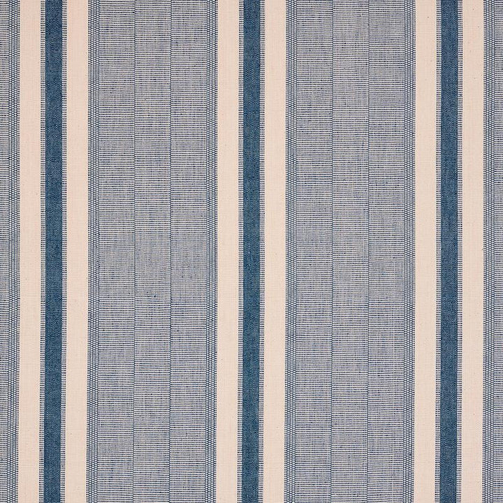Ipala Hand Woven Stripe Ocean 78830 by Schumacher Designer Fabric A Rum Fellow 9.38" - Swanky Fabrics -
