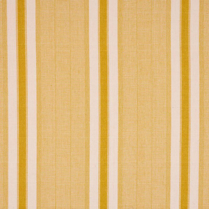 Ipala Hand Woven Stripe Yellow 78833 by Schumacher Designer Fabric A Rum Fellow 9.38" - Swanky Fabrics -