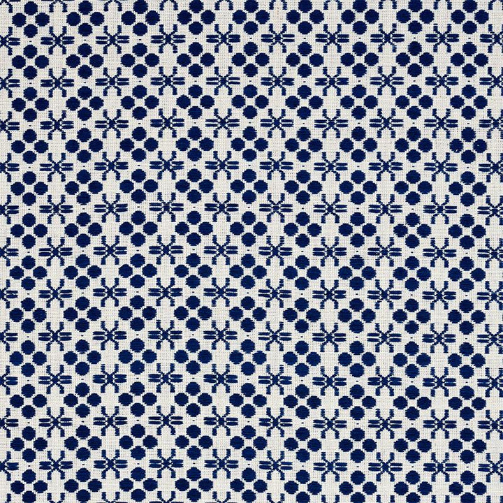 Lempa Hand Woven Indigo 78880 by Schumacher Designer Fabric A Rum Fellow 1.5" - Swanky Fabrics -