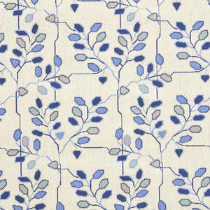 Schumacher Fabric Tumble Weed Pingl Delft Blue 79510
