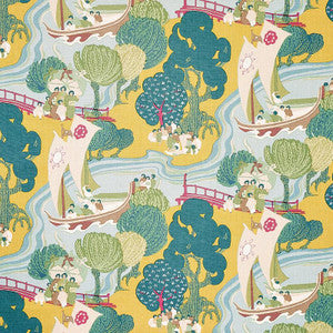 Schumacher Fabric Pearl River Yellow 173066