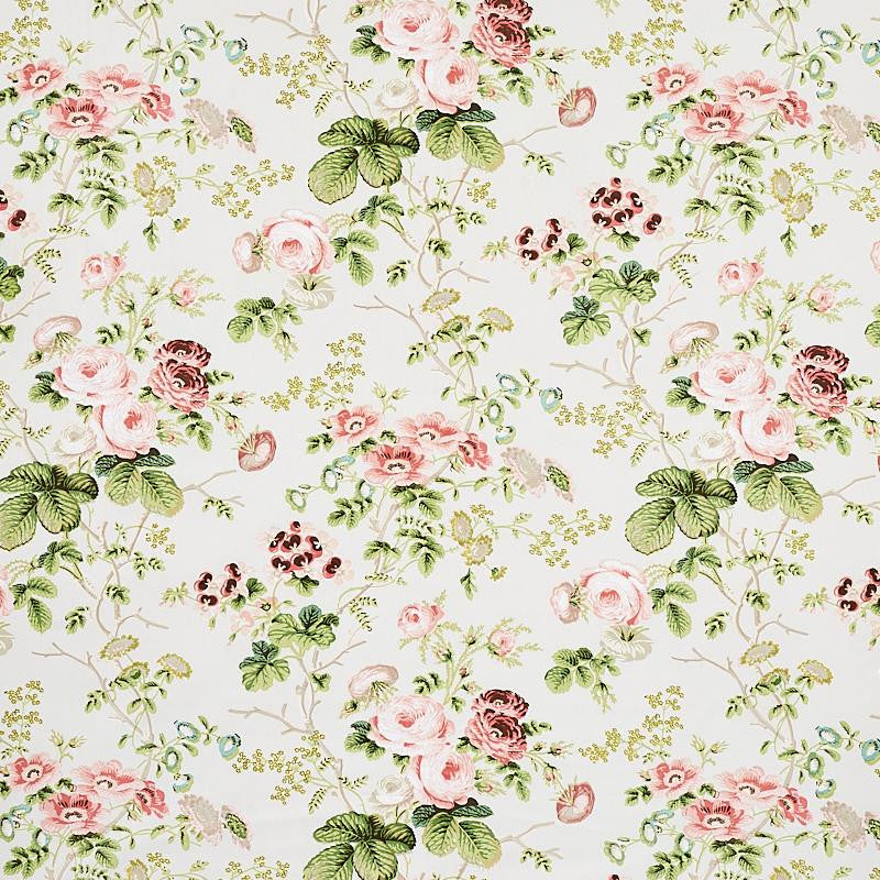 Salisbury Chintz Blush 178155 by Schumacher Designer Fabric Perennial Favorites 18.0" - Swanky Fabrics -