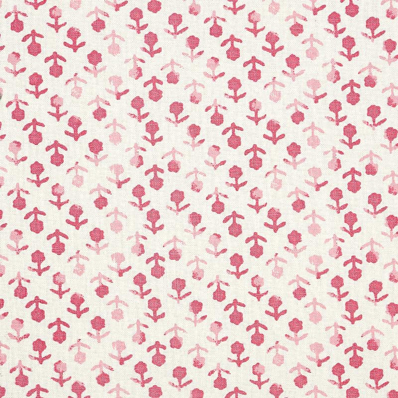 Beatriz Handprint Pink 179350 by Schumacher Designer Fabric Jacaranda 4.38" - Swanky Fabrics -