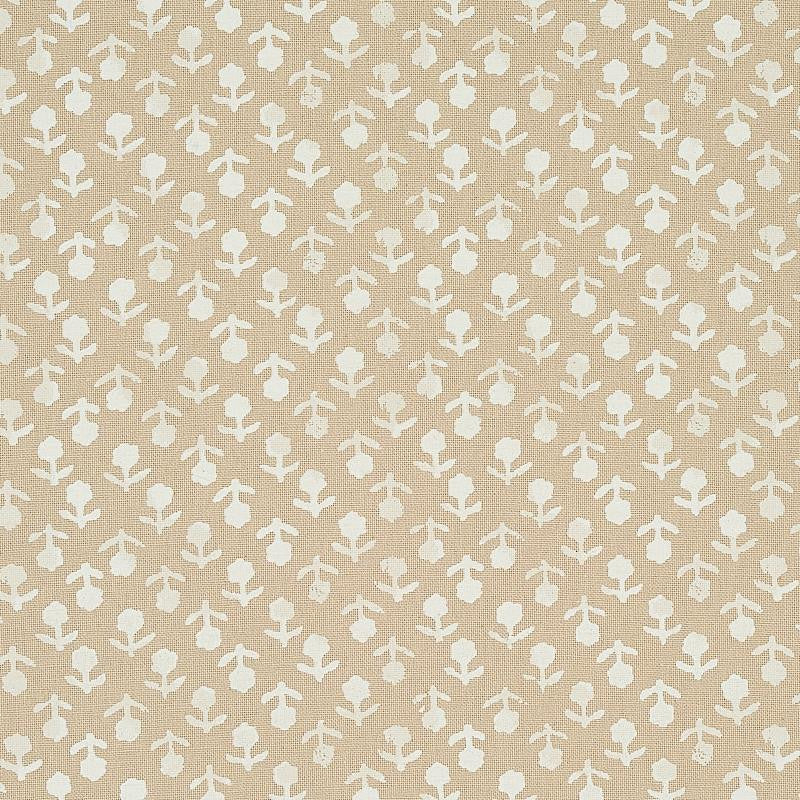 Beatriz Handprint Natural 179352 by Schumacher Designer Fabric Jacaranda 4.38" - Swanky Fabrics -