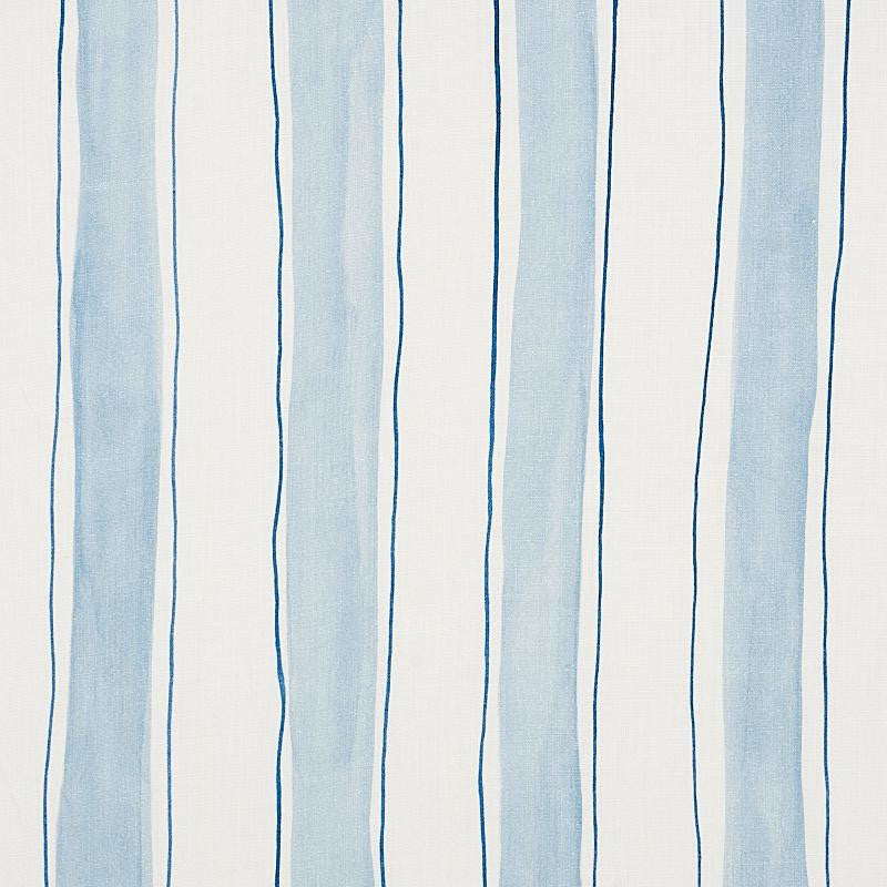 Tracing Stripes Sky 179700 by Schumacher Designer Fabric Porter Teleo 48.5" - Swanky Fabrics -