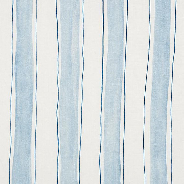 Tracing Stripes Sky 179700 by Schumacher Designer Fabric Porter Teleo 48.5" - Swanky Fabrics -