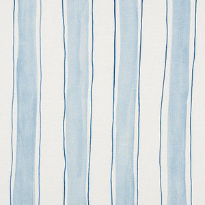 Schumacher Fabric Tracing Stripes Sky 179700