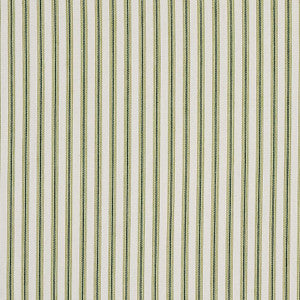 Schumacher Fabric Wellfleet Ticking Stripe Green 60075