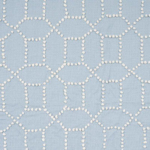 Schumacher Fabric Vento Embroidery Sky 73282
