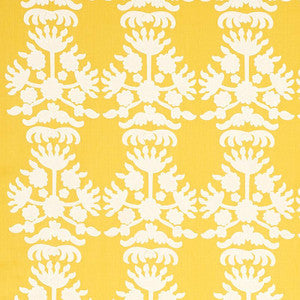 Schumacher Fabric Cybele Embroidery Yellow 79471
