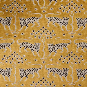 Schumacher Fabric Woodland Leopard Velvet Gold 80081