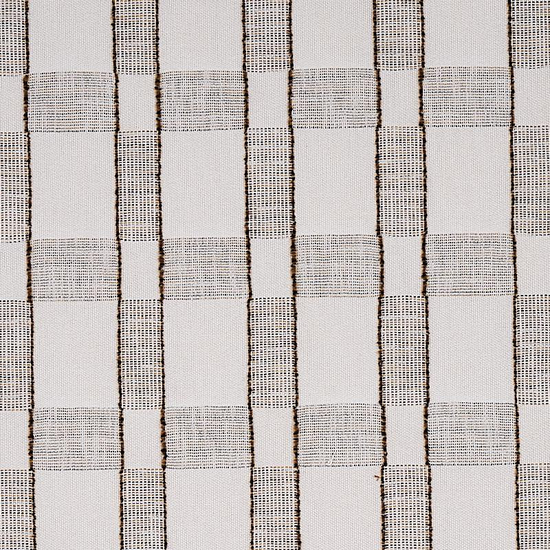 Elko Plaid Straw 80161 by Schumacher Designer Fabric World View 4.5" - Swanky Fabrics -