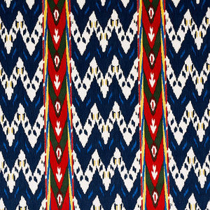 Schumacher Fabric Samar Ikat Velvet Blue 80242
