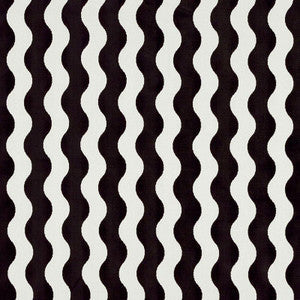 Schumacher Fabric The Wave Velvet Black 69420