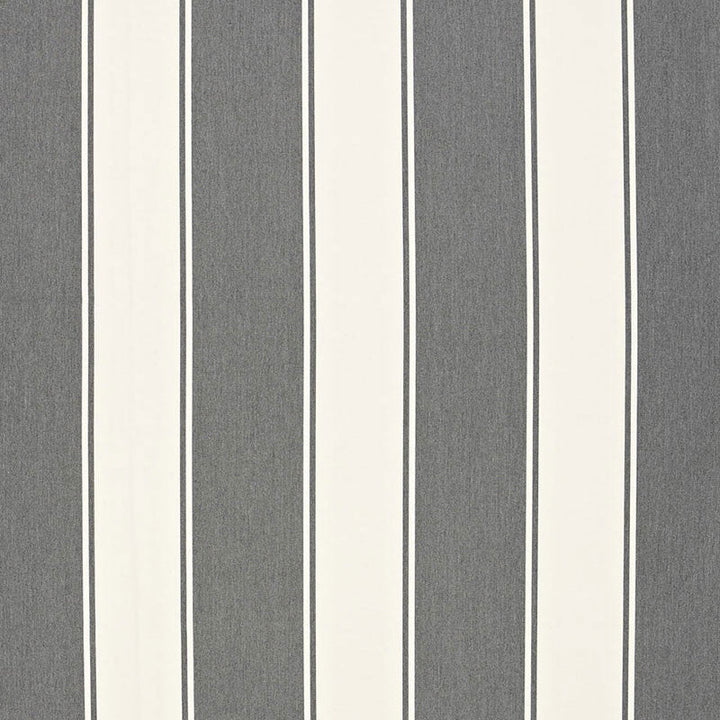 Cannes Awning Stripe Oxford Grey 65890 by Schumacher Designer Fabric COTE D'AZUR SOLUTION DYED ACRYLIC 100% MEXICO WYZENBEEK 24,000 </p><p>Repeat: Horizontal: 9" (23CM) and Vertical: 54 - Swanky Fabrics -