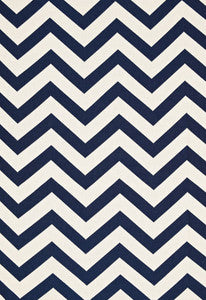 Schumacher Fabric Antibes Chevron Navy 65920