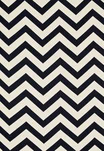 Schumacher Fabric Antibes Chevron Jet 65923