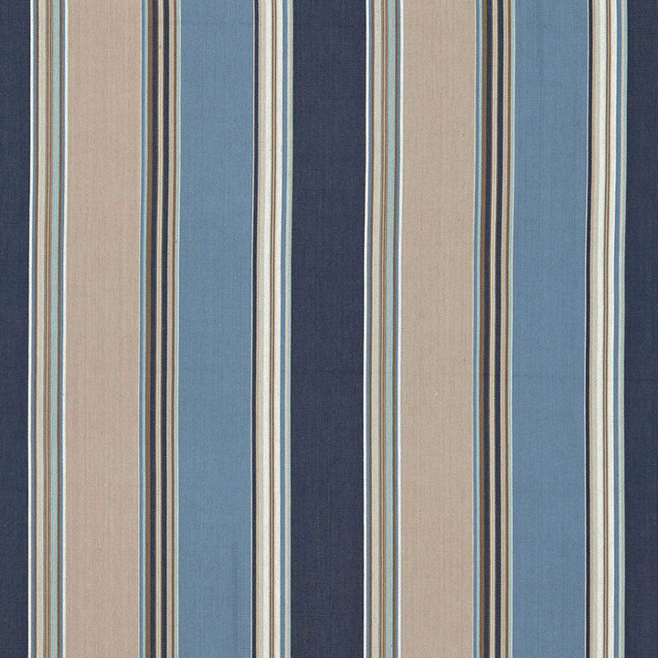 Addison Cotton Stripe Indigo 66002 by Schumacher Designer Fabric SEA ISLAND STRIPES See Sample INDIA . </p><p>Repeat: Horizontal: 13 1/4" (34CM) and Vertical: - 53" WIDE (135CM) - Swanky Fabrics -