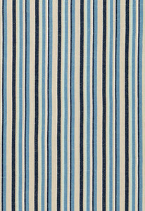 Schumacher Fabric Kiawah Stripe Indigo 66030