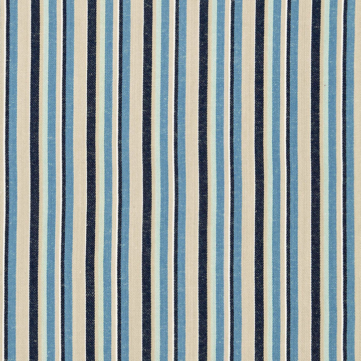 Kiawah Stripe Indigo 66030 by Schumacher Designer Fabric SEA ISLAND STRIPES See Sample INDIA . </p><p>Repeat: Horizontal: 4 1/8" (10CM) and Vertical: - 53 2/8" WIDE (135CM) - Swanky Fabrics -
