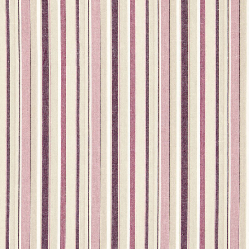 Tybee Stripe Mulberry 66052 by Schumacher Fabric Schumacher Fabric Tybee Stripe Mulberry 66052Fabric LINEN 50% INDIA </p><p>Repeat: H: HORZ. 6 3/4" (17CM) , V: 53.625 - Fabric Carolina -