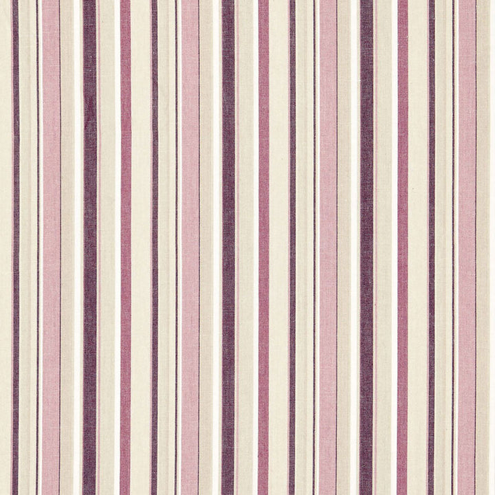 Tybee Stripe Mulberry 66052 by Schumacher Fabric Schumacher Fabric Tybee Stripe Mulberry 66052Fabric LINEN 50% INDIA </p><p>Repeat: H: HORZ. 6 3/4" (17CM) , V: 53.625 - Fabric Carolina -