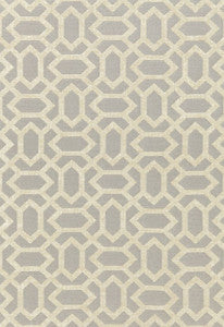 Schumacher Fabric San Remo Fret Dove Grey 66060