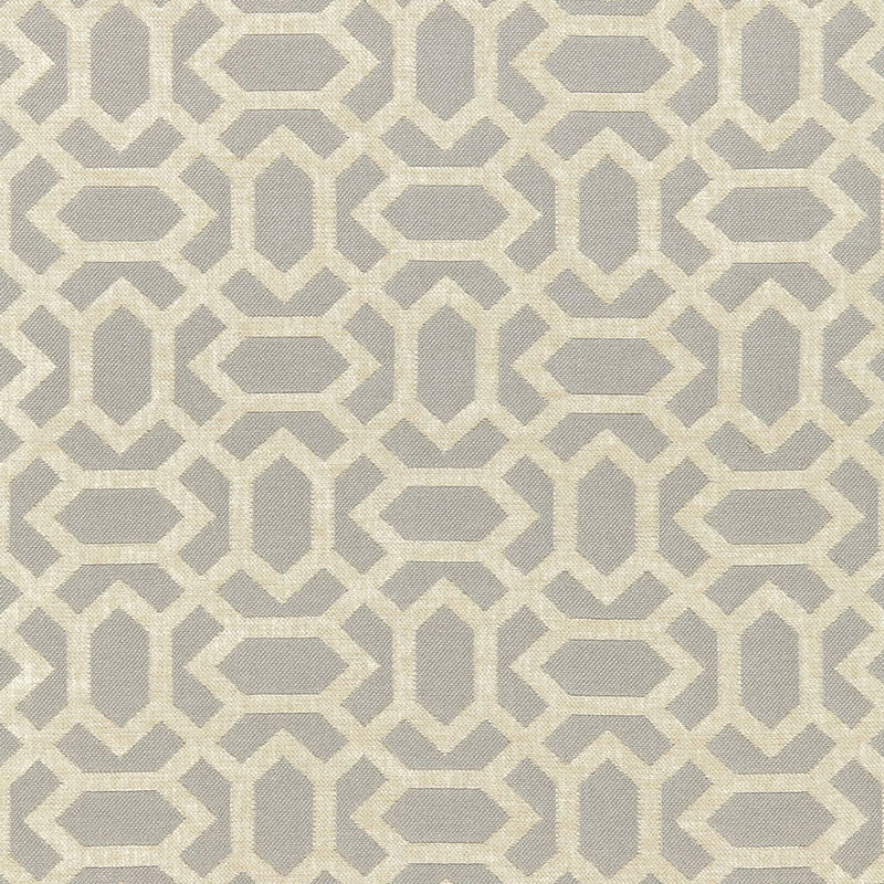 San Remo Fret Dove Grey 66060 by Schumacher Designer Fabric COTE D'AZUR See Sample UNITED STATES OF AMERICA MEDIUM DUTY </p><p>Repeat: Horizontal: 7 1/4" (18CM) and Vertical: 6 1/2" (17CM) 54" WIDE (137CM) - Swanky Fabrics -