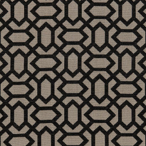 Schumacher Fabric San Remo Fret Jet 66062