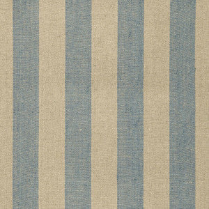 Schumacher Fabric Augustin Linen Stripe Denim / Linen 66073