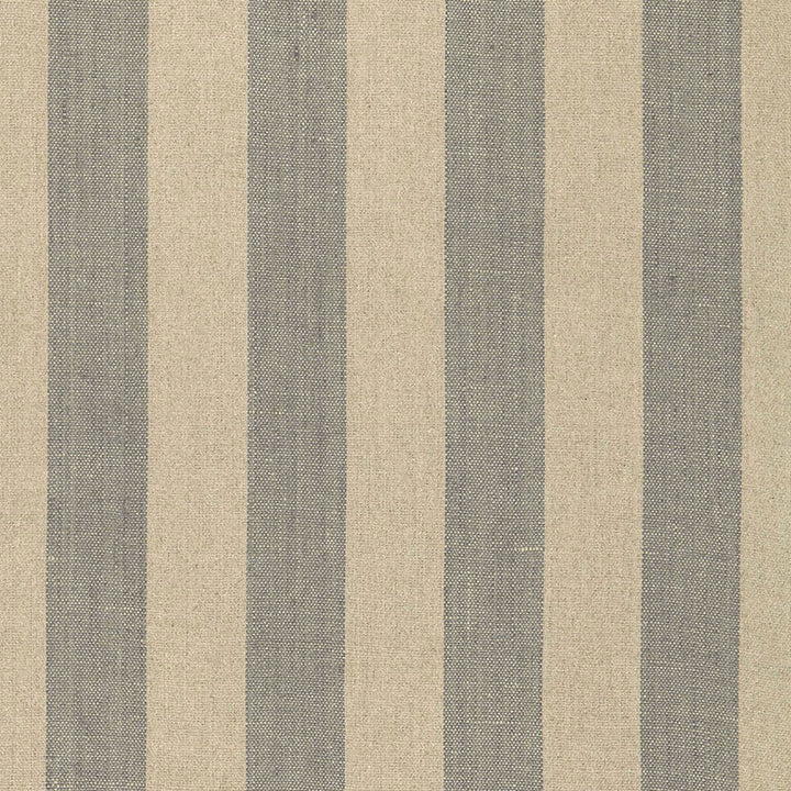 Augustin Linen Stripe Steel / Linen 66074 by Schumacher Designer Fabric SEA ISLAND STRIPES See Sample INDIA LIGHT DUTY </p><p>Repeat: Horizontal: 5 7/8" (15CM) and Vertical: - 53" WIDE (135CM) - Swanky Fabrics -