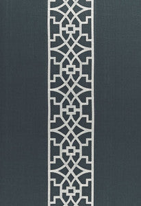 Schumacher Fabric Don'T Fret Bleu Marine 66181