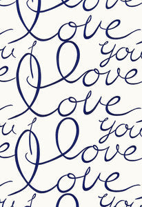 Schumacher Fabric Love Blueberry 66201