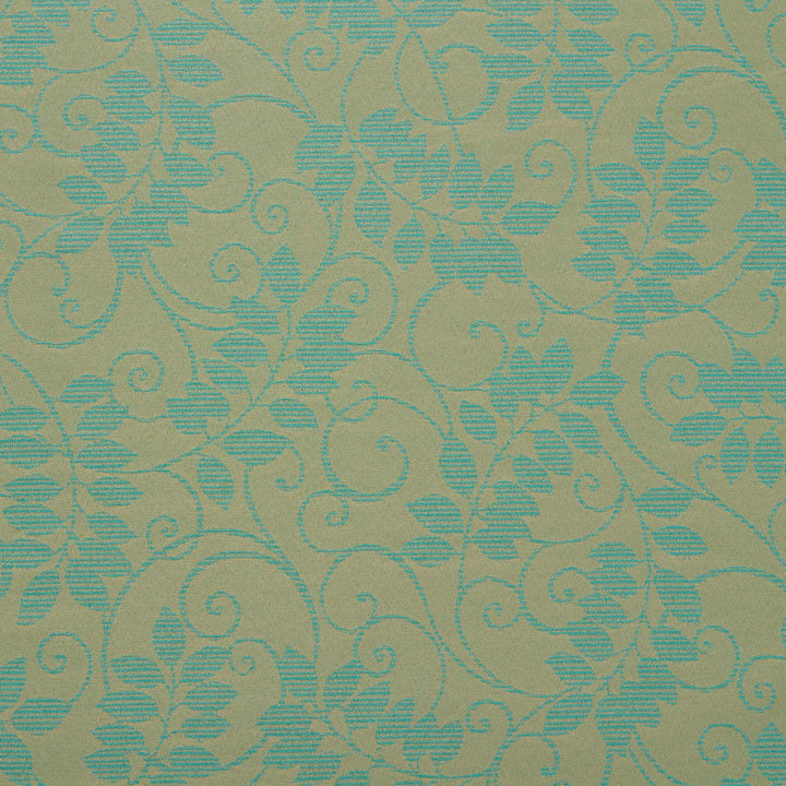 6624 Seafoam/Vine by Charlotte Designer Fabric Outdoor/Indoor Oasis III 100% Woven Polyester Made In USA Exceeds 48,000 Wyzenbeek Rubs (Heavy Duty) Horizontal: 29.0" x Vertical: 29.0" 54 Inches - Swanky Fabrics -