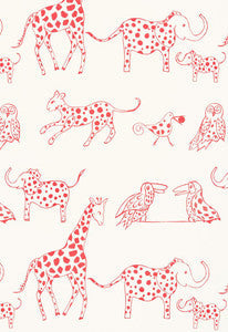 Schumacher Fabric Jungle Jubilee Punch 66253