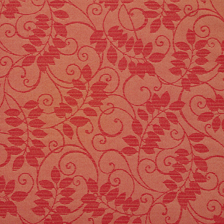 6630 Ruby/Vine by Charlotte Designer Fabric Outdoor/Indoor Oasis III 100% Woven Polyester Made In USA Exceeds 48,000 Wyzenbeek Rubs (Heavy Duty) Horizontal: 29.0" x Vertical: 29.0" 54 Inches - Swanky Fabrics -