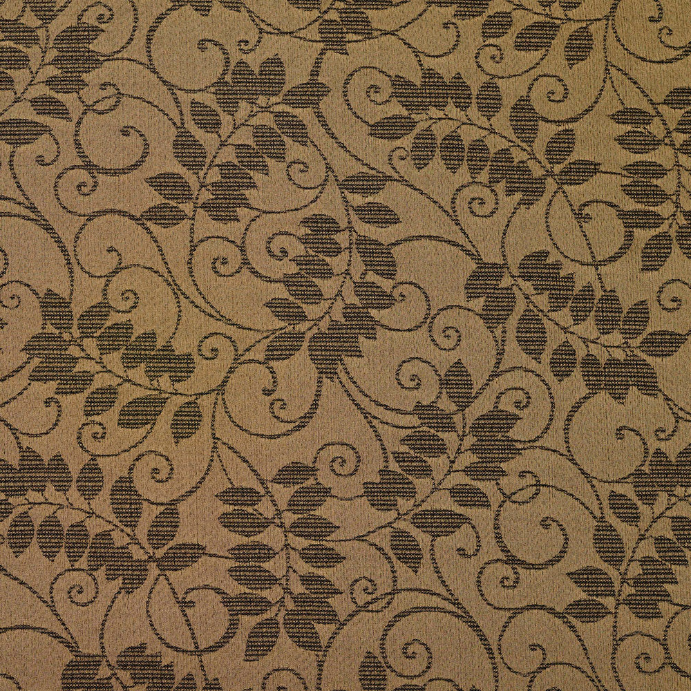 6631 Cafe/Vine by Charlotte Designer Fabric Outdoor/Indoor Oasis III 100% Woven Polyester Made In USA Exceeds 48,000 Wyzenbeek Rubs (Heavy Duty) Horizontal: 29.0" x Vertical: 29.0" 54 Inches - Swanky Fabrics -