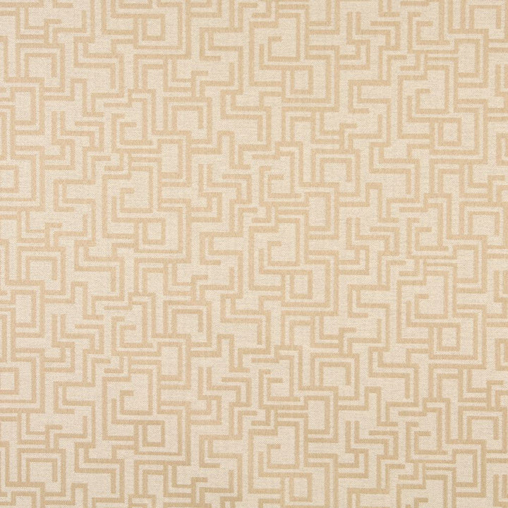 6633 Sand/Geometric by Charlotte Designer Fabric Outdoor/Indoor Oasis III 100% Woven Polyester Made In USA Exceeds 48,000 Wyzenbeek Rubs (Heavy Duty) Horizontal: 29.0" x Vertical: 10.0" 54 Inches - Swanky Fabrics -