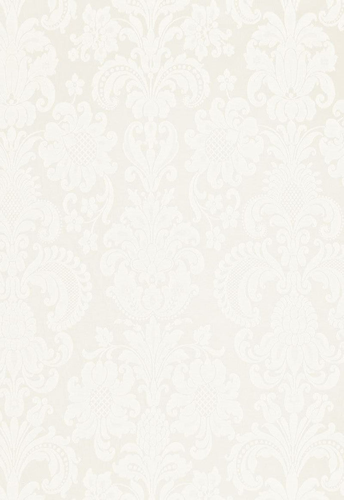 Kirkmicha Jacquard Madras Ivory 66370 by Schumacher Designer Fabric Radiance-Sheers 100% Cotton - Horizontal: 22.5 and Vertical: 40 67.25 - Swanky Fabrics -