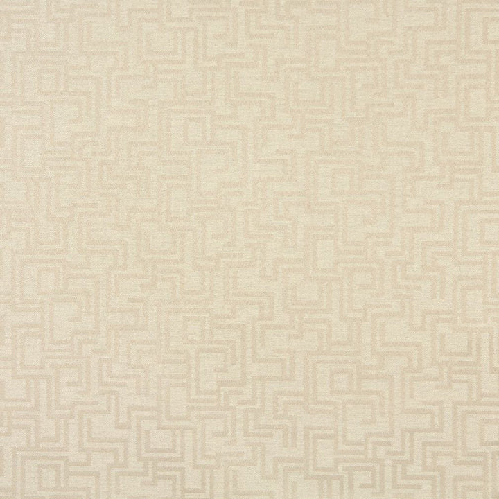 6637 Ivory/Geometric by Charlotte Designer Fabric Outdoor/Indoor Oasis III 100% Woven Polyester Made In USA Exceeds 48,000 Wyzenbeek Rubs (Heavy Duty) Horizontal: 29.0" x Vertical: 10.0" 54 Inches - Swanky Fabrics -