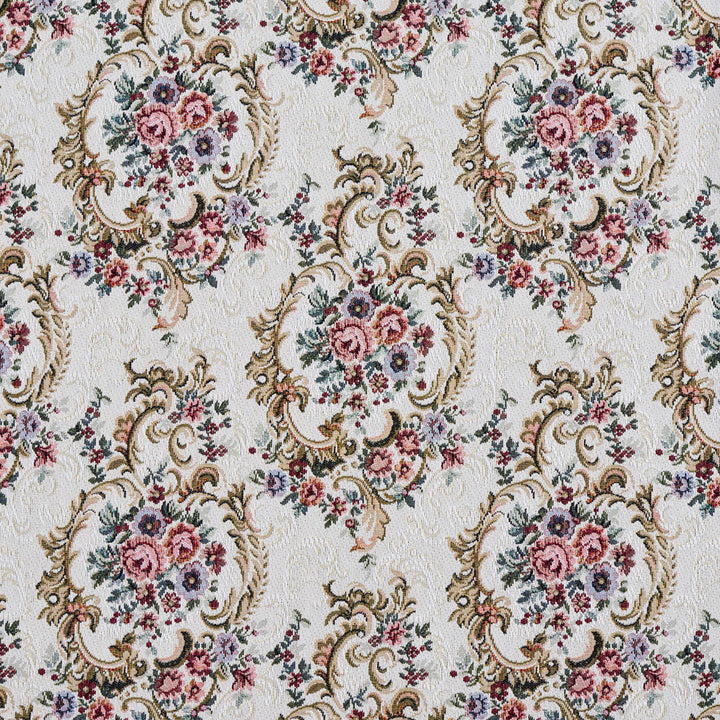 6641 Ivory by Charlotte Designer Fabric Tapestry Treasures III 40% Polyester, 36% Olefin, 24% Cotton Asia Exceeds 100,000 Wyzenbeek Rubs (Heavy Duty) </p><p>Repeat: Horizontal: 13.5" x Vertical: 13.5" 54 Inches - Swanky Fabrics -