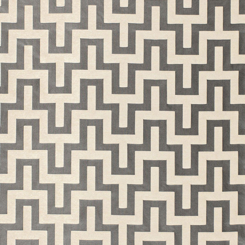 Maubray Weave Graphite 66552 by Schumacher Designer Fabric COURTRAI See Sample ITALY . </p><p>Repeat: Horizontal: 6 5/8" (17CM) and Vertical: 4 1/4" (11CM) 53 2/8" WIDE (135CM) - Swanky Fabrics -