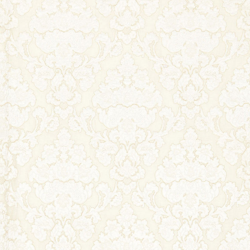 Montalcino Applique Damask Champagne 66592 by Schumacher Designer Fabric PALAZZO See Sample INDIA . </p><p>Repeat: Horizontal: 6 3/8" (16CM) and Vertical: 15 1/4" (39CM) 51 1/4" WIDE (130CM) - Swanky Fabrics -