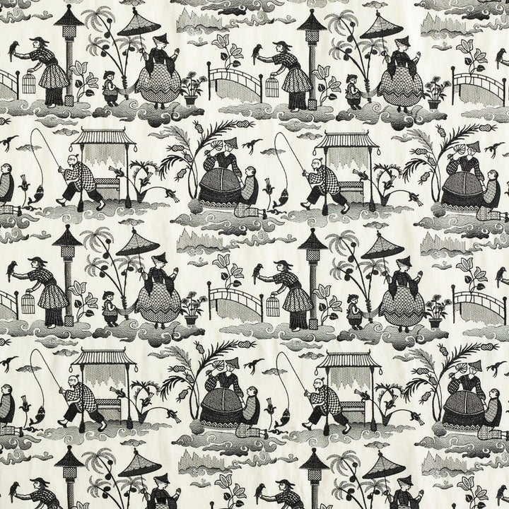 Bassano Embroidered Toile Black 66602 by Schumacher Fabric Schumacher Fabric Bassano Embroidered Toile Black 66602Fabric LINEN 72% UNITED STATES OF AMERICA </p><p>Repeat: H: HORZ. 17" (43CM) , V: VERT. 15 1/4" (39CM) 51 - Fabric Carolina -