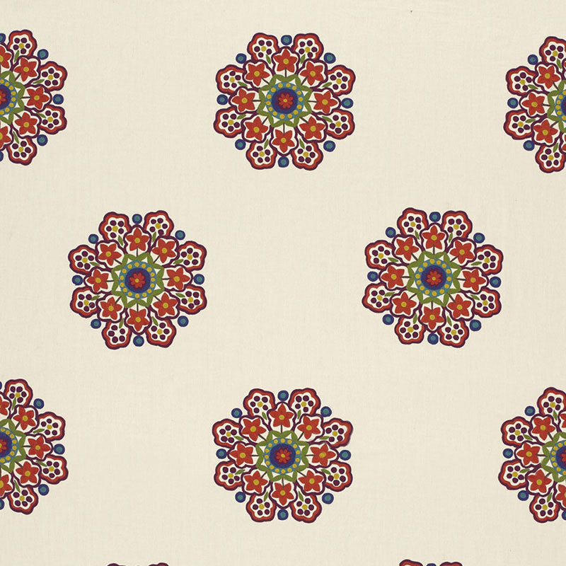 Chennai Linen Embroidery Festival 66821 by Schumacher Designer Fabric CLASSIC WOVENS See Sample INDIA . </p><p>Repeat: Horizontal: 12 7/8" (33CM) and Vertical: 31 1/2" (80CM) 51 5/8" WIDE (131CM) - Swanky Fabrics -